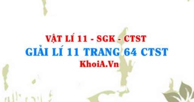 Giải Vật lí 11 trang 64 Chân trời Sáng tạo